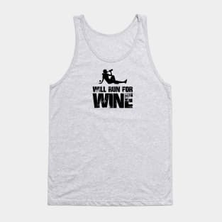 Will Run for Wine - Female runner Tank Top